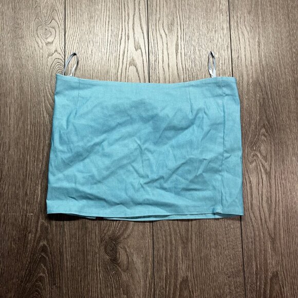 Motel Rocks Mini Yitra Bow Skirt Blue New Large NWT - Picture 7 of 10